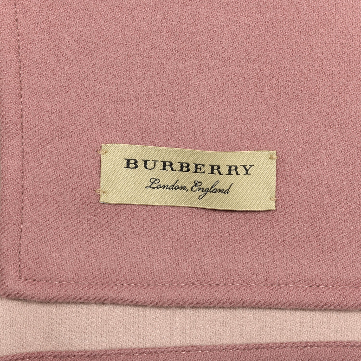 Burberry Wool Solid To Check Charlotte Cape Scarf Pink 2 of 3