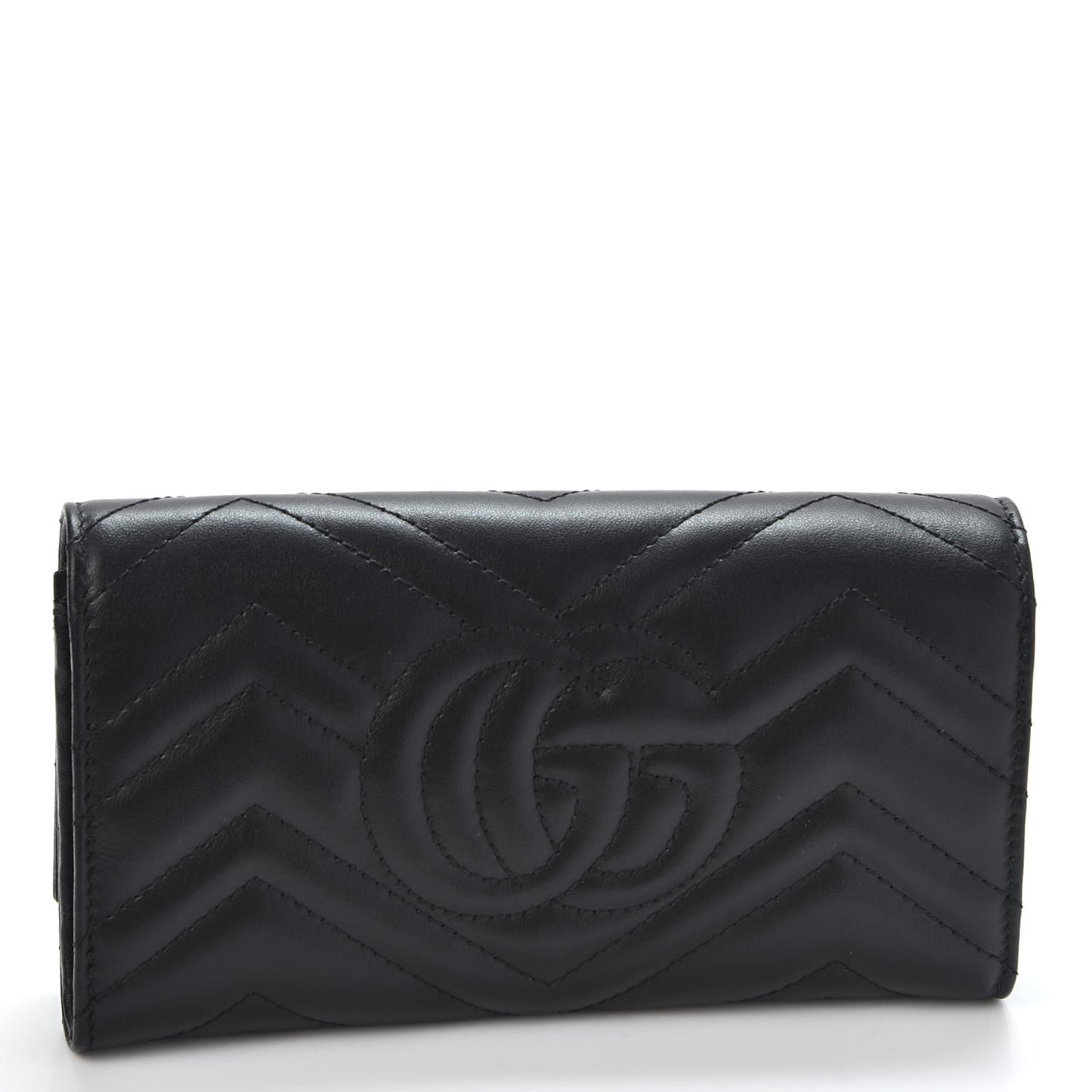 Calfskin Matelasse GG Marmont Continental Wallet Black