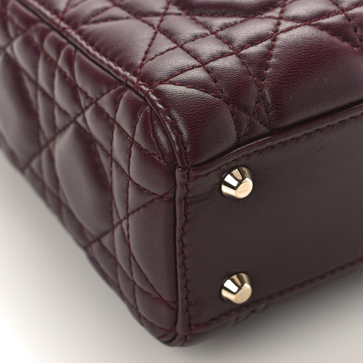 Lambskin Cannage Mini Lady Dior Plum