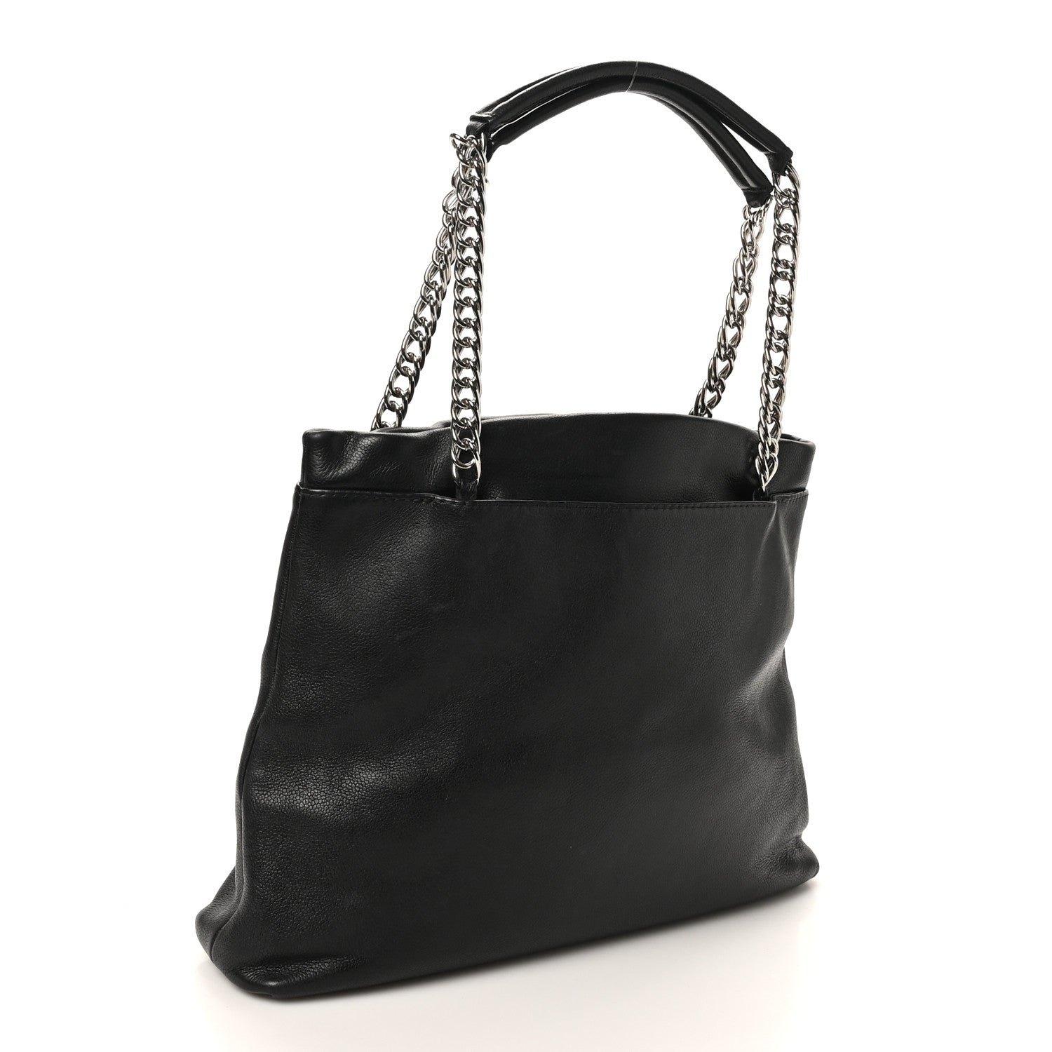 Chanel Caviar Large CC Tuck Tote Black 3 of 10