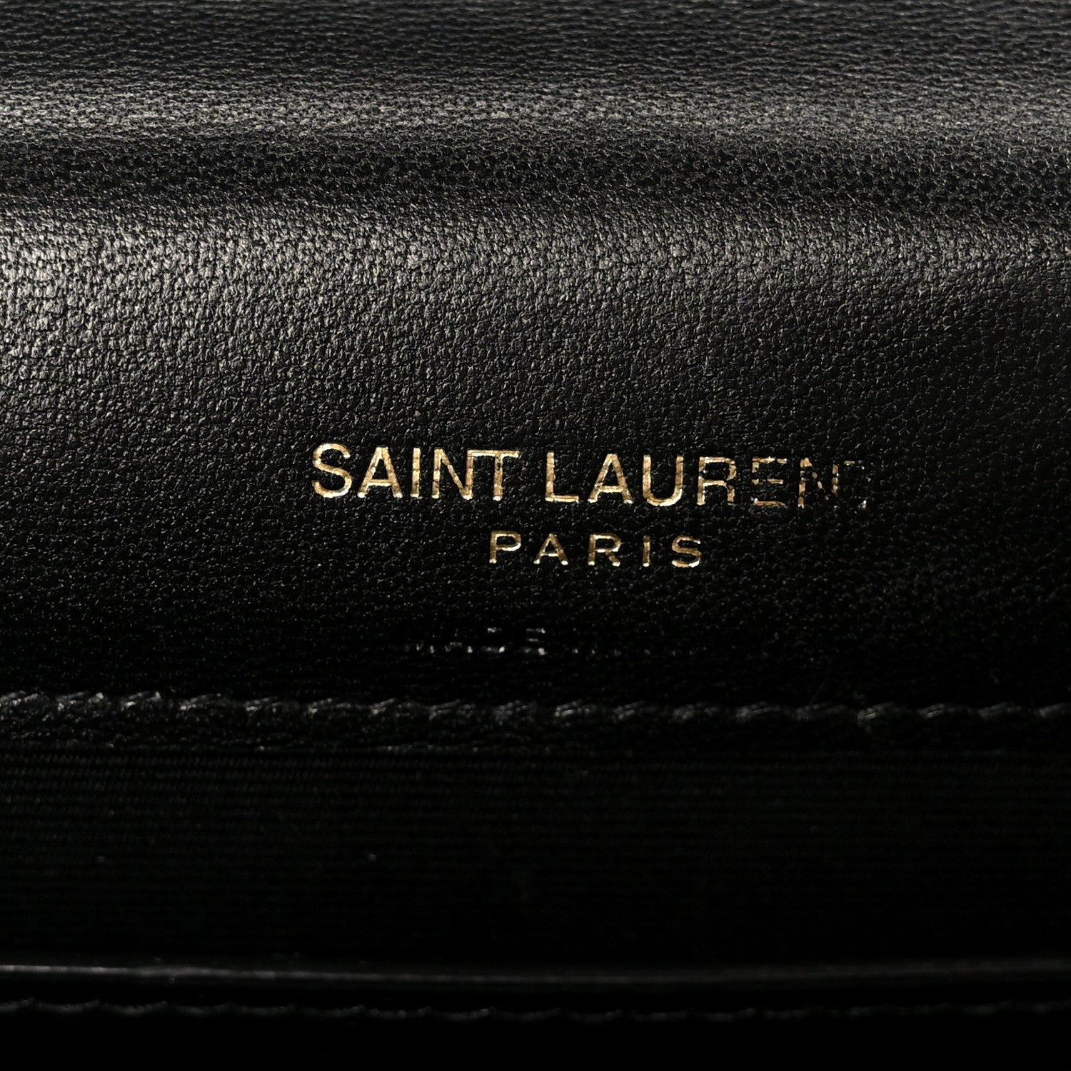 Saint Laurent Lambskin Matelasse Chevron Monogram Cassandre Envelope Chain Wallet Black 6 of 10