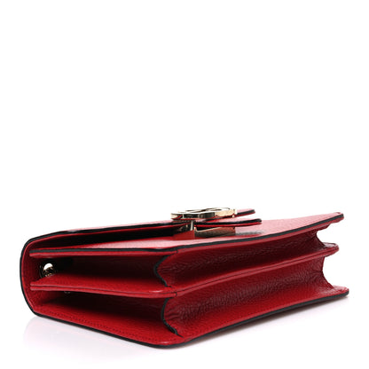 Gucci Dollar Calfskin Small Interlocking G Shoulder Bag Red 4 of 11