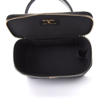 Chanel Lambskin Quilted Small Top Handle Vanity Case With Chain Black 7 of 12