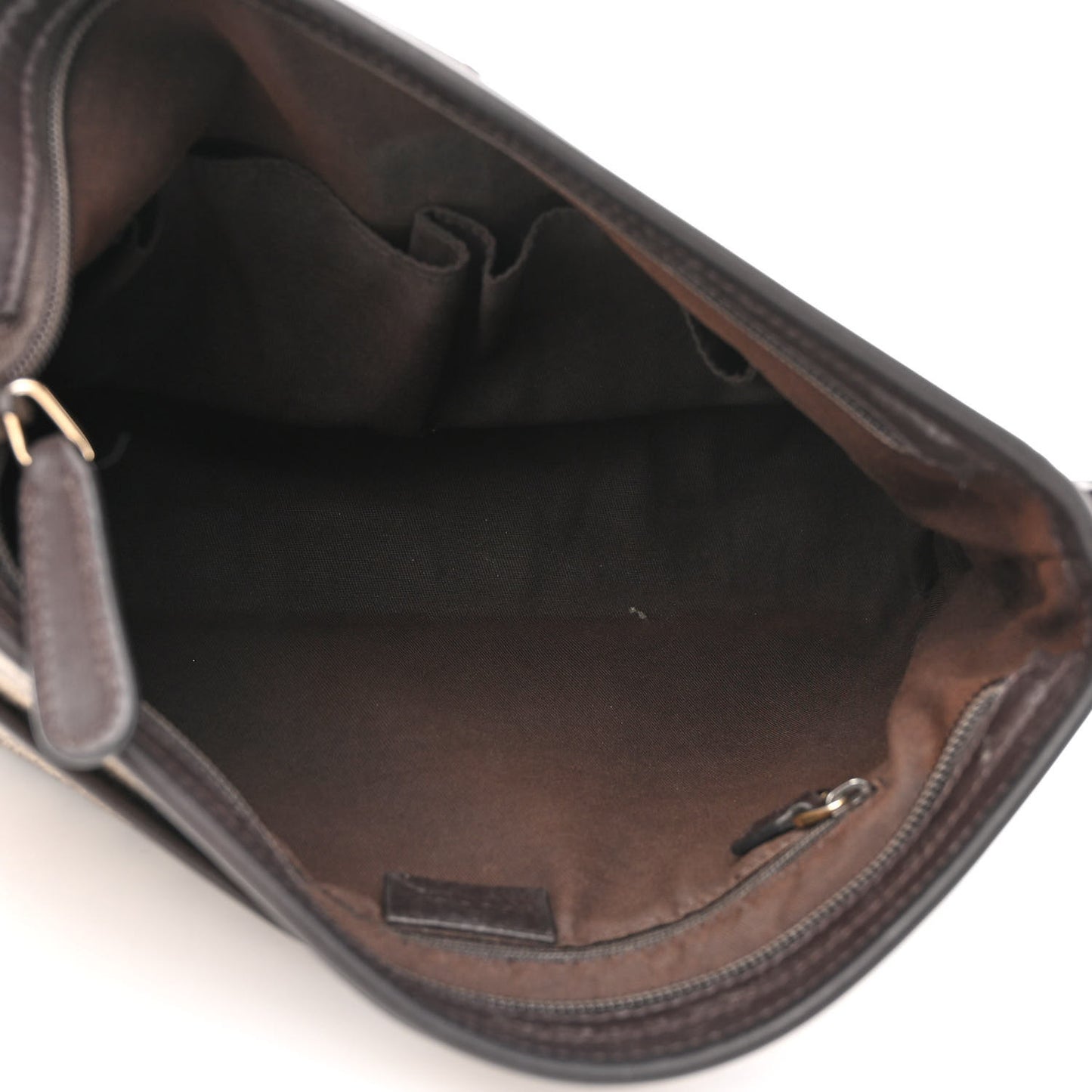 GG Plus Monogram Medium Flat Messenger Bag Dark Brown