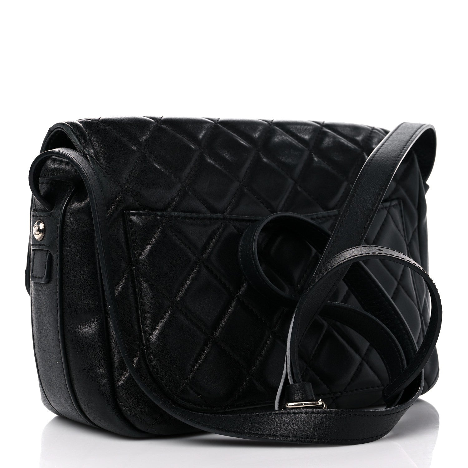 Chanel Lambskin Quilted Messenger Bag Black 2 of 21
