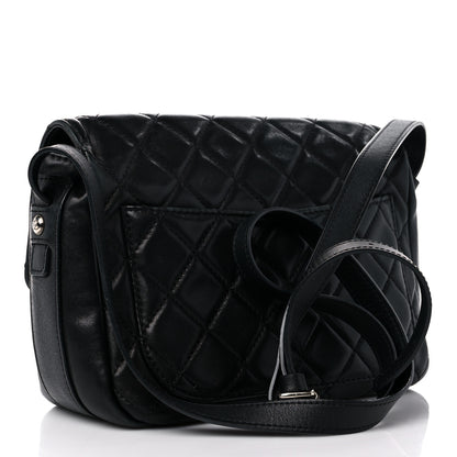 Chanel Lambskin Quilted Messenger Bag Black 2 of 21