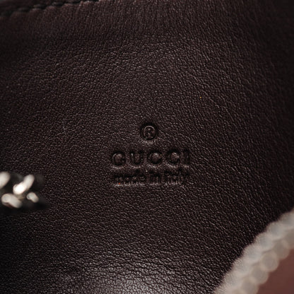 Gucci Guccissima Zip Around Key Ring Coin Purse Dark Brown 6 of 8