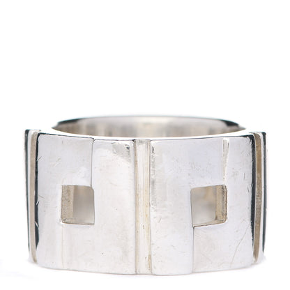 Gucci Sterling Silver Cutout Band Ring 57 8 3 of 5
