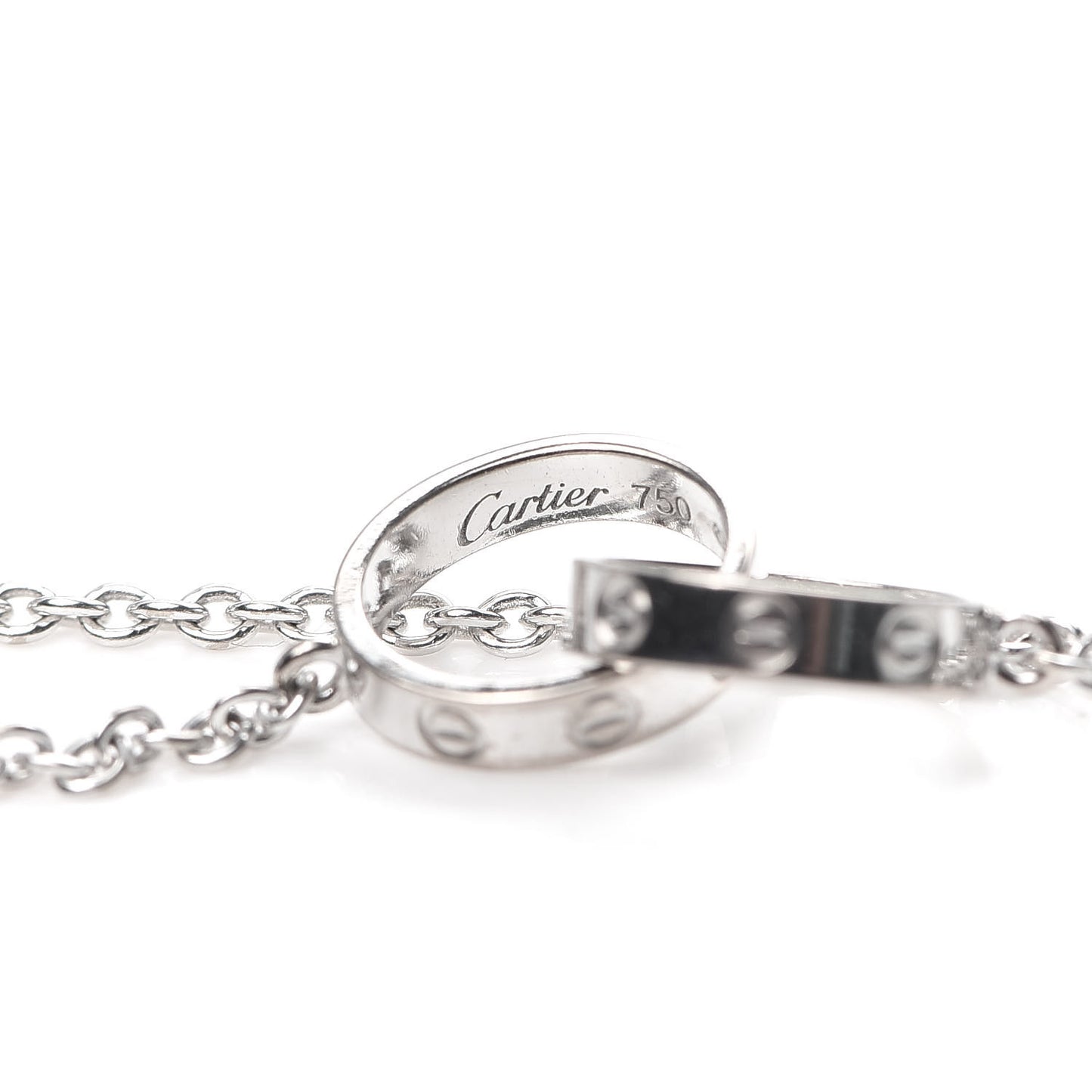 18K White Gold Interlocking LOVE Bracelet