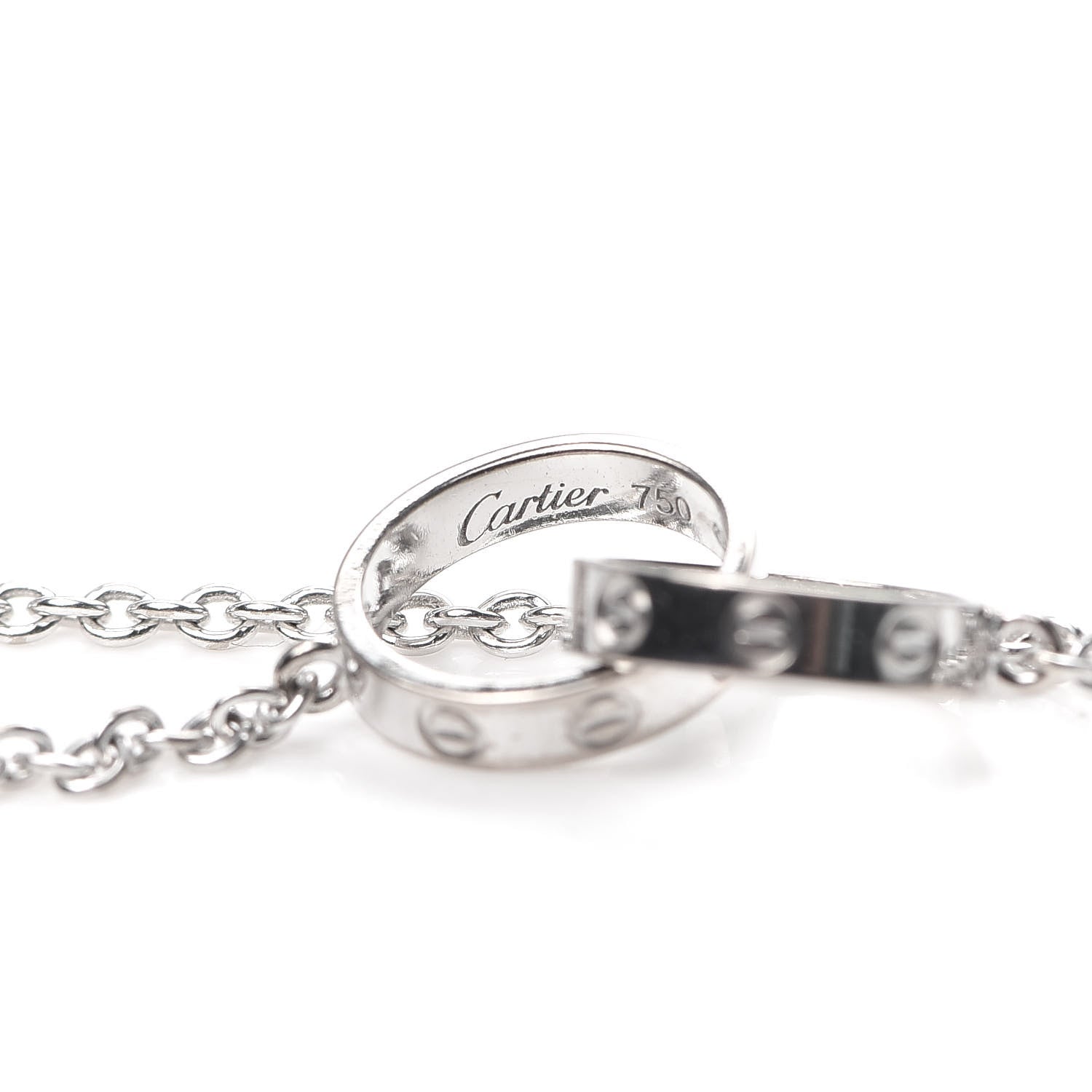 Cartier 18K White Gold Interlocking LOVE Bracelet 5 of 6