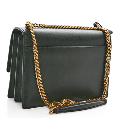 Saint Laurent Calfskin Medium Monogram Sunset New Vert Fonce 3 of 9