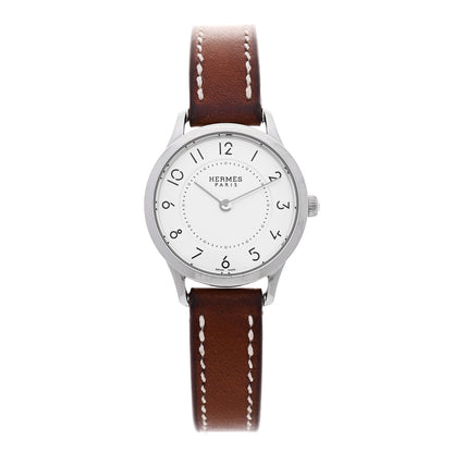 Hermes Stainless Steel Barenia 25mm Slim d'Hermes Quartz Watch Fauve 1 of 5