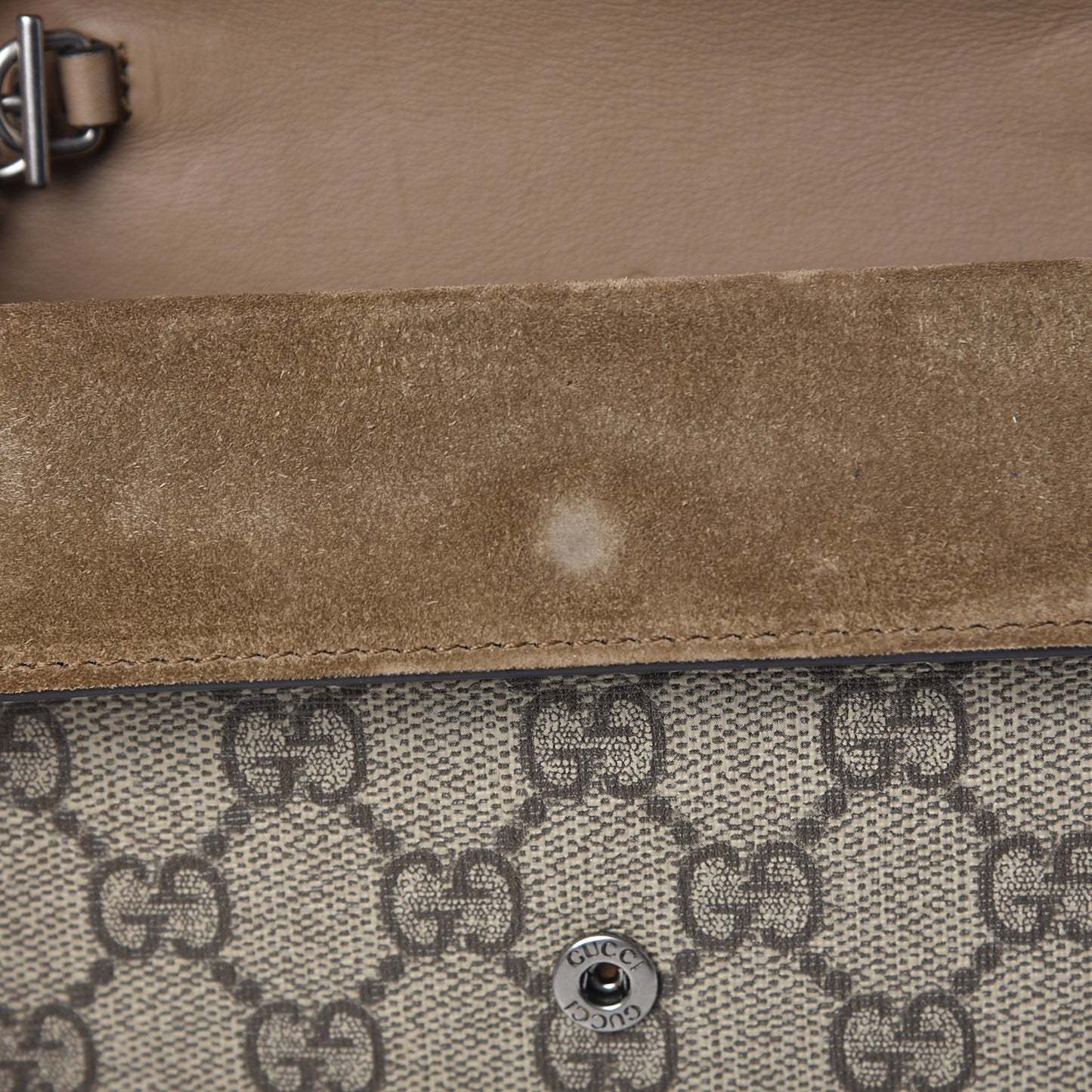 GG Supreme Monogram Super Mini Dionysus Shoulder Bag Taupe