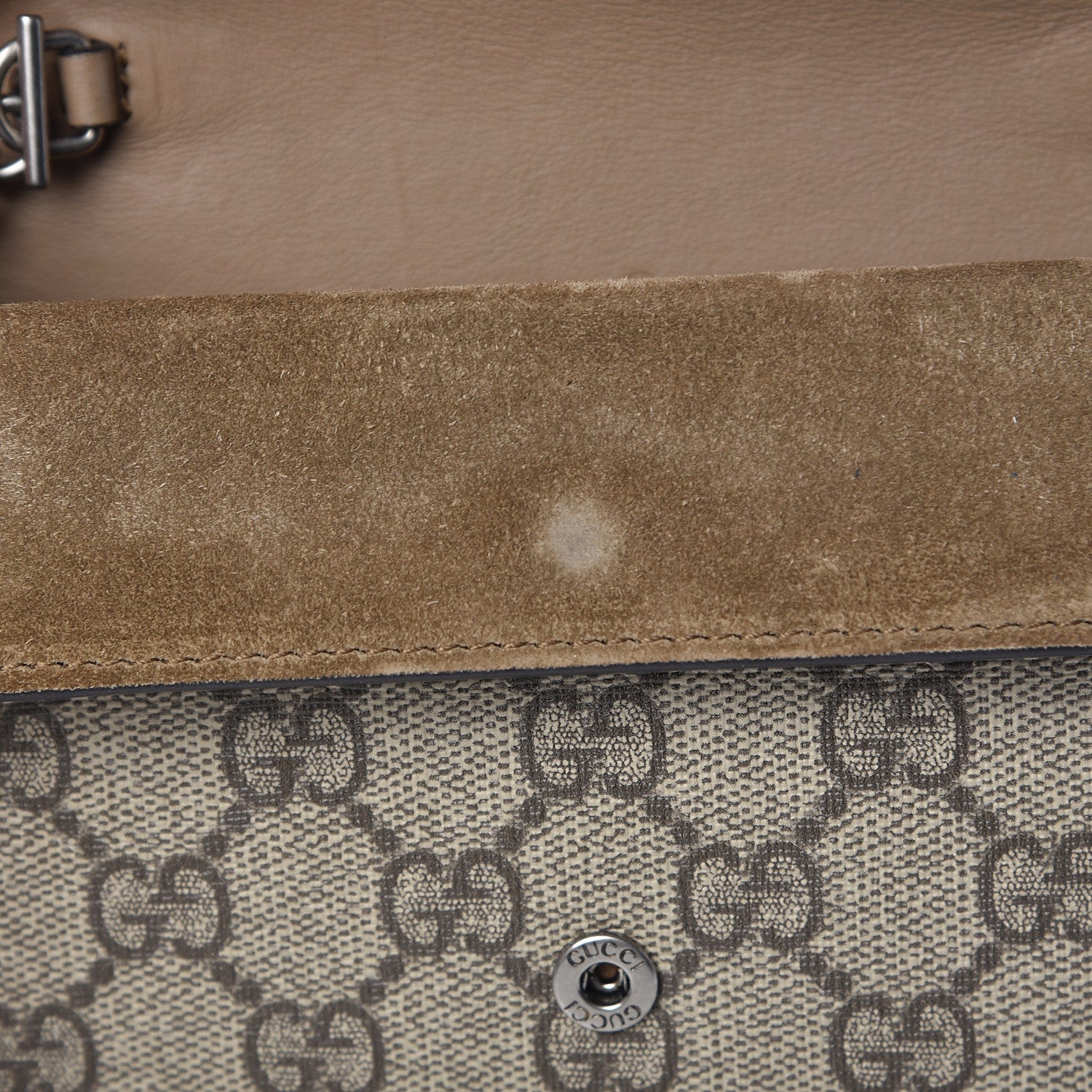 Gucci GG Supreme Monogram Super Mini Dionysus Shoulder Bag Taupe 7 of 10