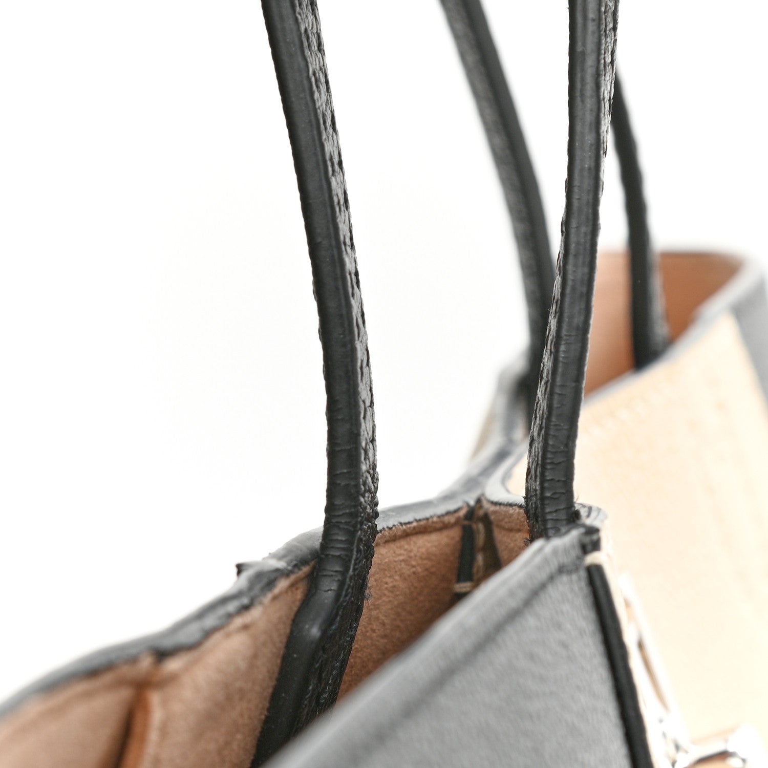 Louis Vuitton Calfskin Lockme Cabas Vanille Black 13 of 13