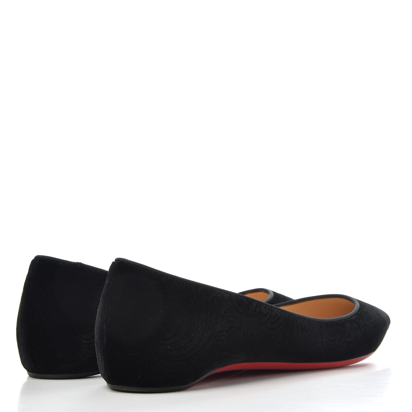 Velvet Printed Pigalle Follies Flats 36 Black