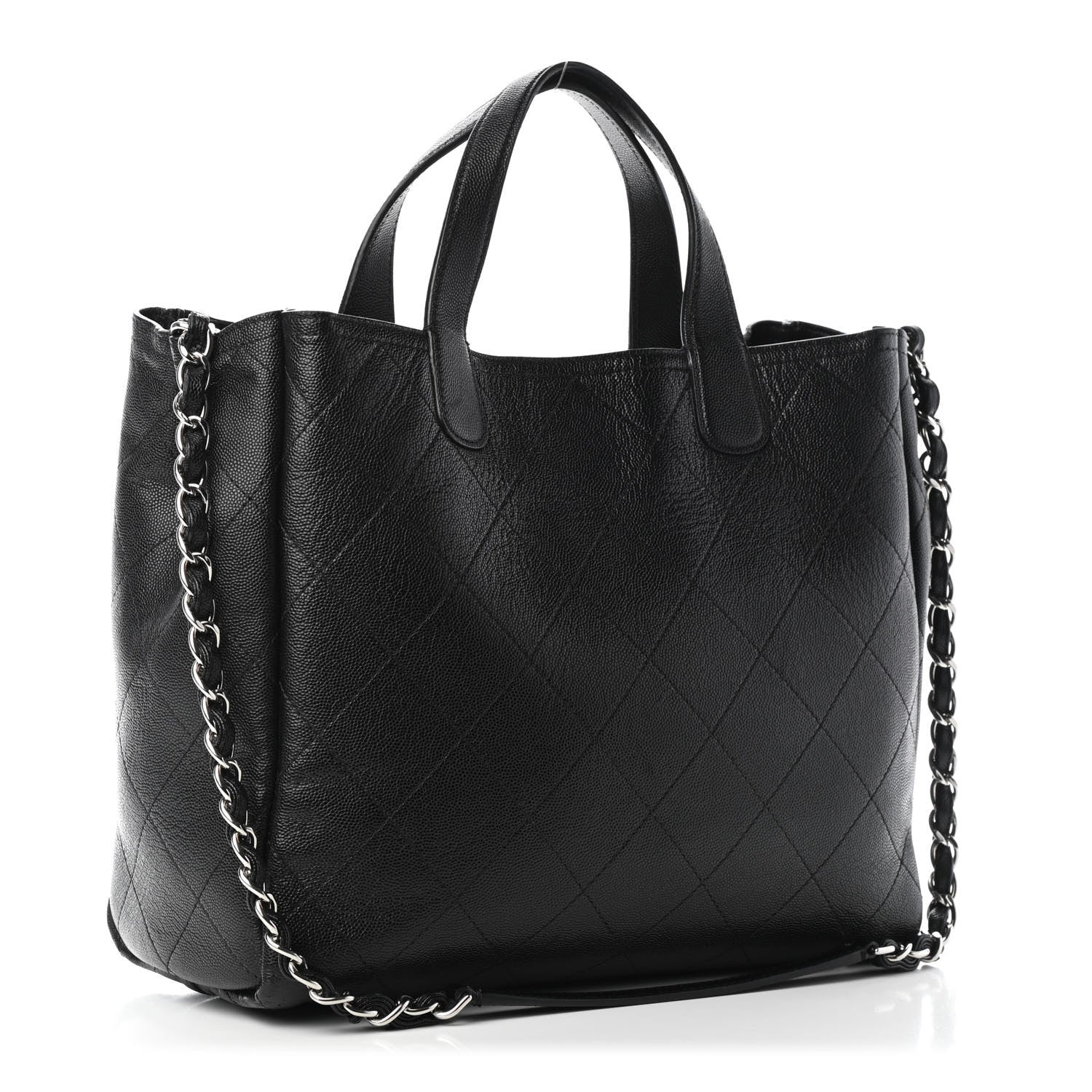 Chanel Caviar Stitched Medium Lady Coco Shopping Tote Black 2 of 5