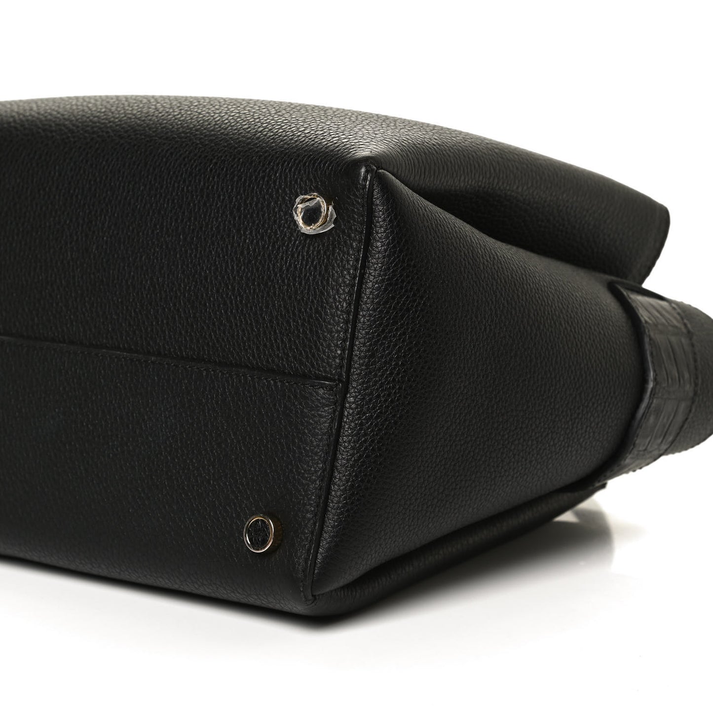 Calfskin Crocodile Cristie Satchel Black