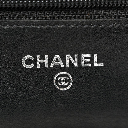 Chanel Aged Calfskin Reissue Wallet On Chain WOC Black 6 of 17