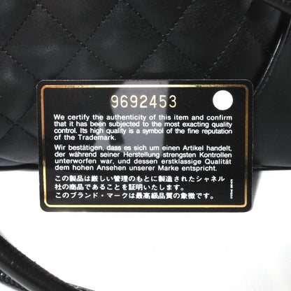 Chanel Calfskin Quilted Large Cambon Bowler Black White 8 of 9