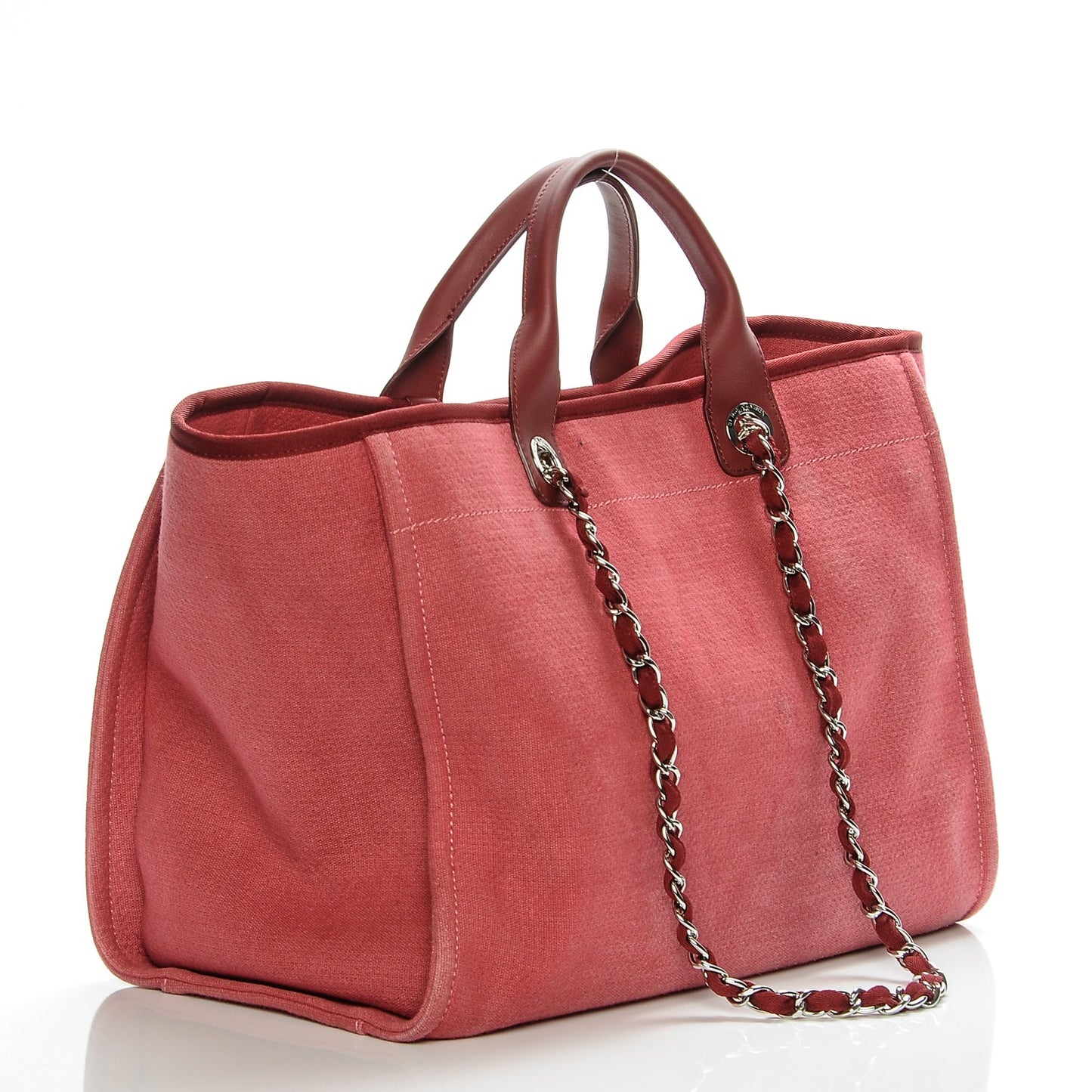 Canvas Large Deauville Tote Red