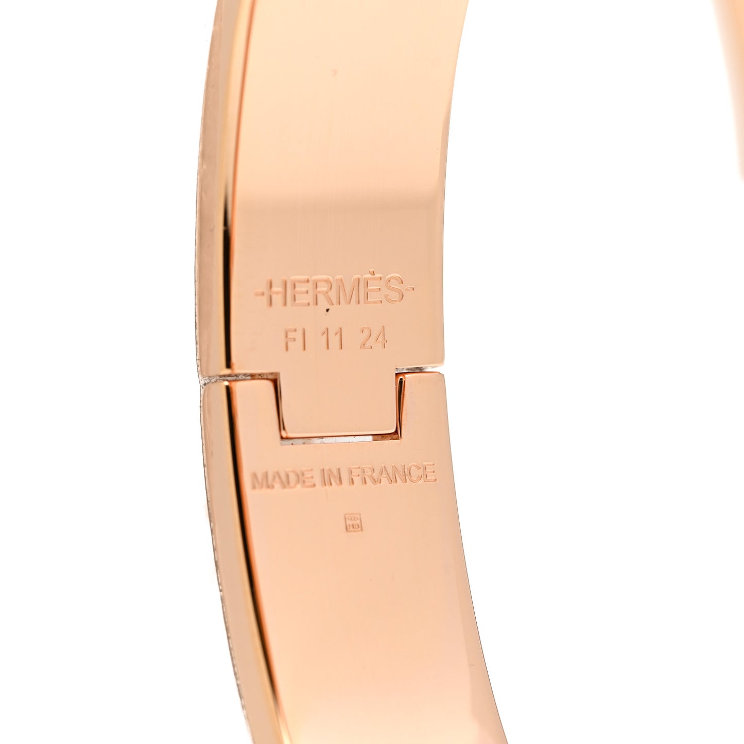 Enamel Narrow Clic Clac H Bracelet PM White