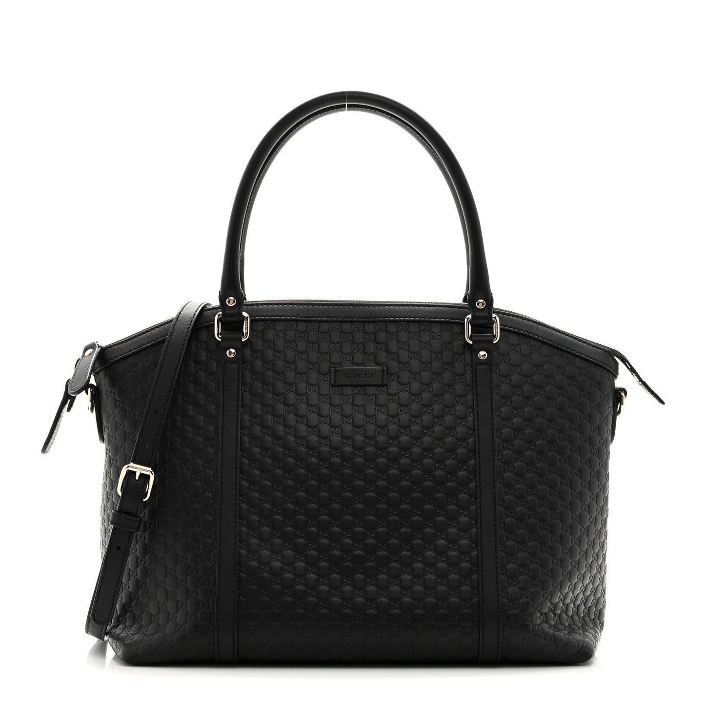 Soft Microguccissima Dome Satchel Black
