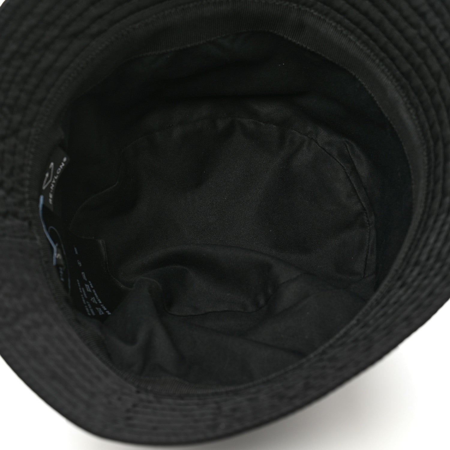 Prada Re-Nylon Metal Triangle Logo Womens Bucket Hat S Black 7 of 10
