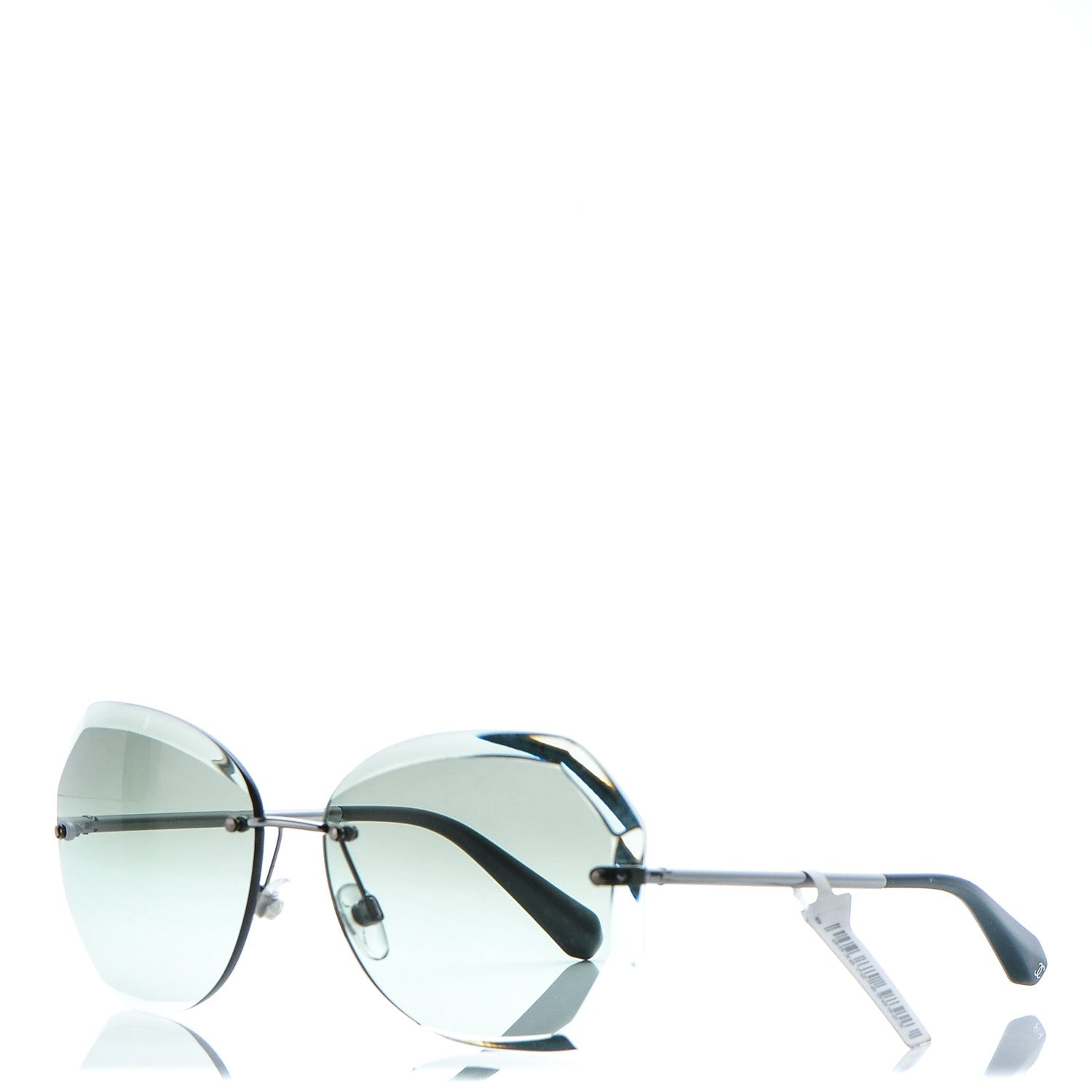 Chanel Metal Spring Round Sunglasses 4220 Gunmetal Green 1 of 8