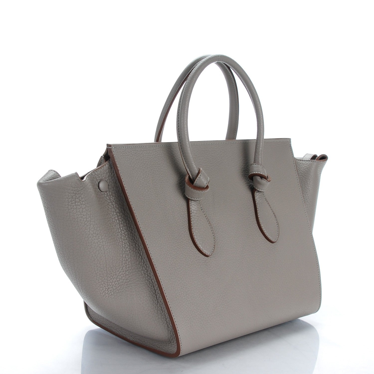 Celine Crisped Calfskin Small Tie Tote Medium Grey 3 of 10