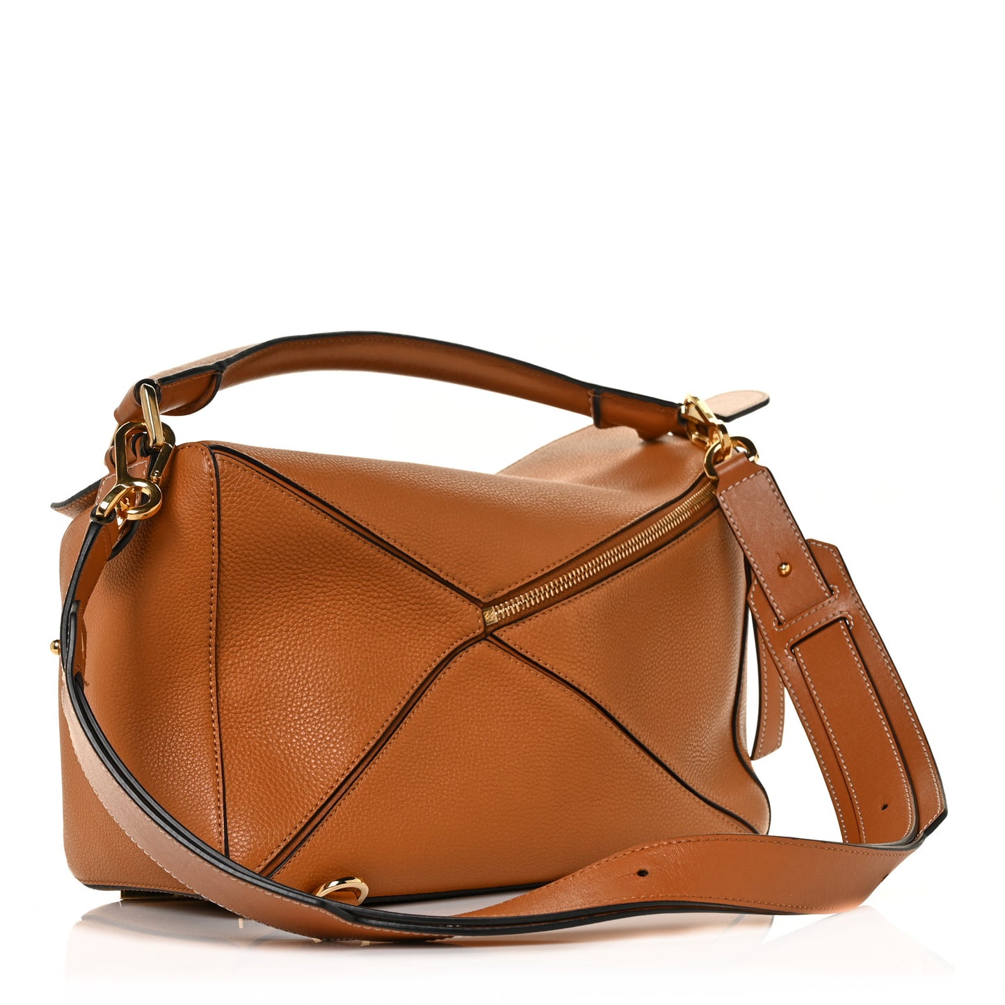 Calfskin Medium Puzzle Bag Light Caramel