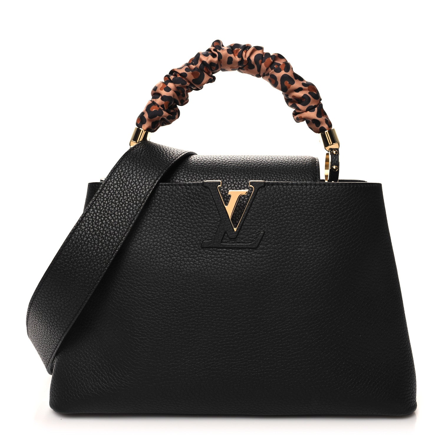Louis Vuitton Taurillon Scrunchie Capucines BB Black 1 of 10