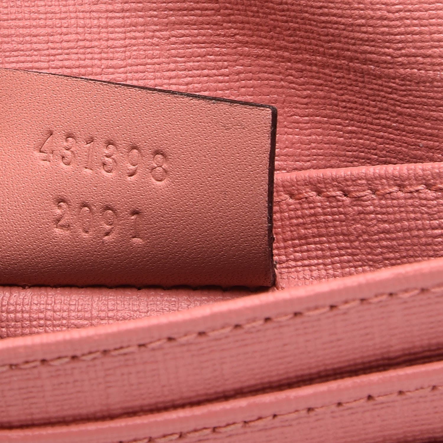 Gucci GG Supreme Monogram Face Embroidered Card Case Wallet Pink 7 of 8