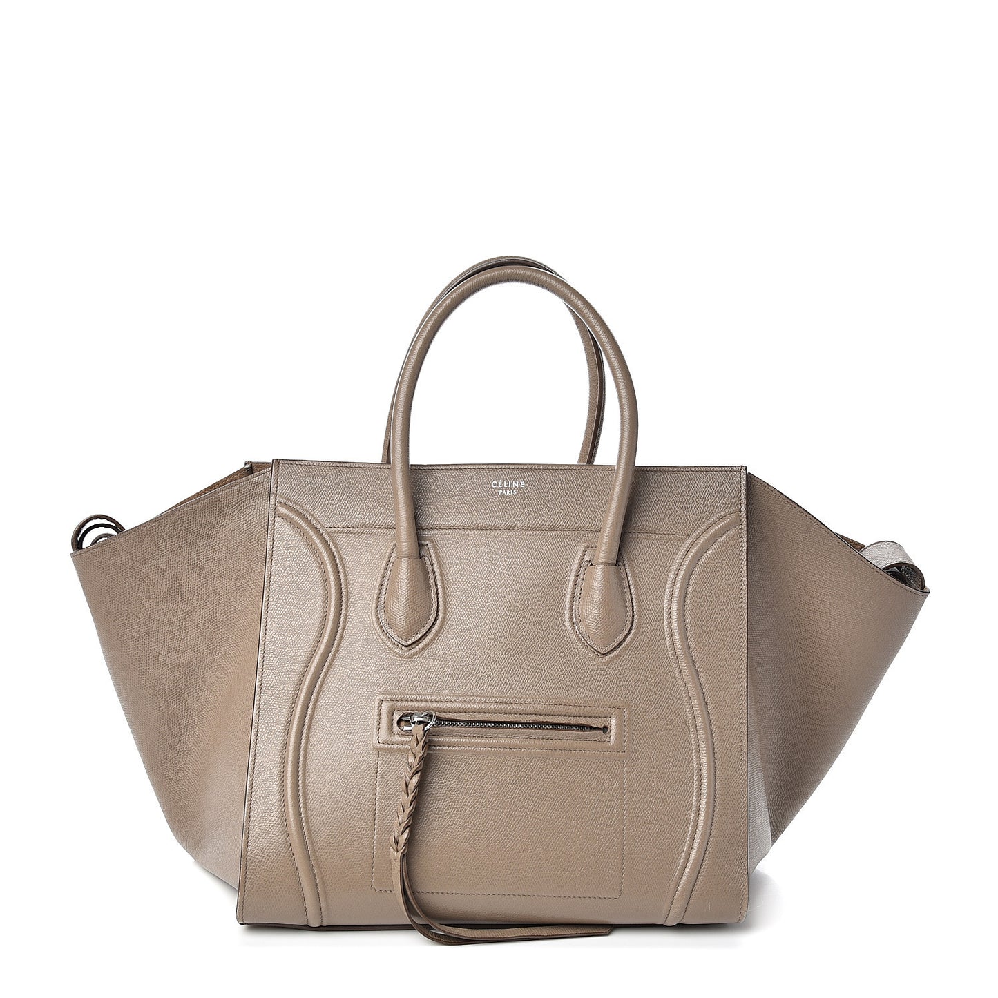 Grained Calfskin Medium Phantom Luggage Taupe