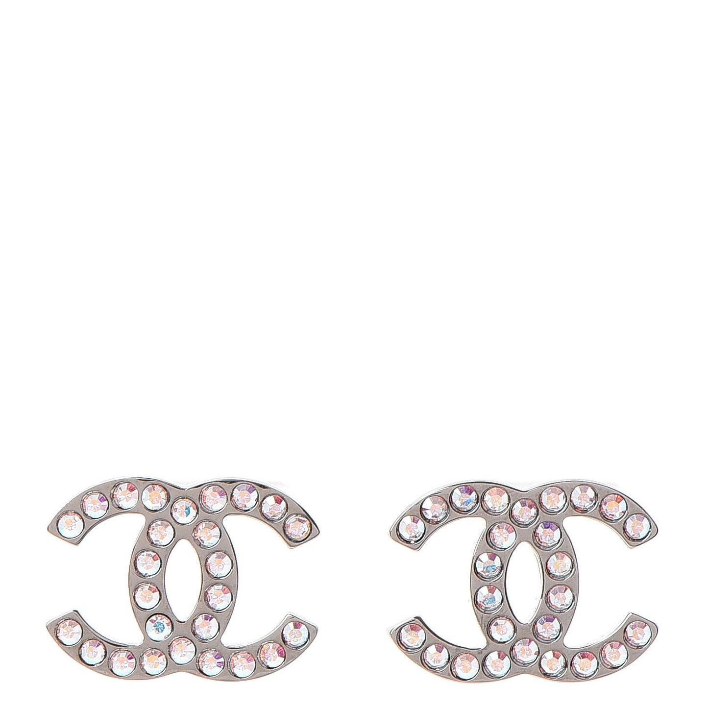 Iridescent Crystal CC Earrings Multicolor