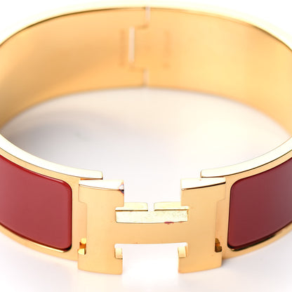 Hermes Enamel Wide Clic Clac H Bracelet GM Red 5 of 5