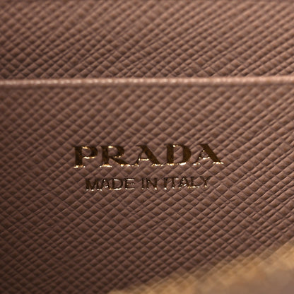 Prada Saffiano Lux Mini Double Zip Chain Crossbody Bag Cammeo 7 of 10