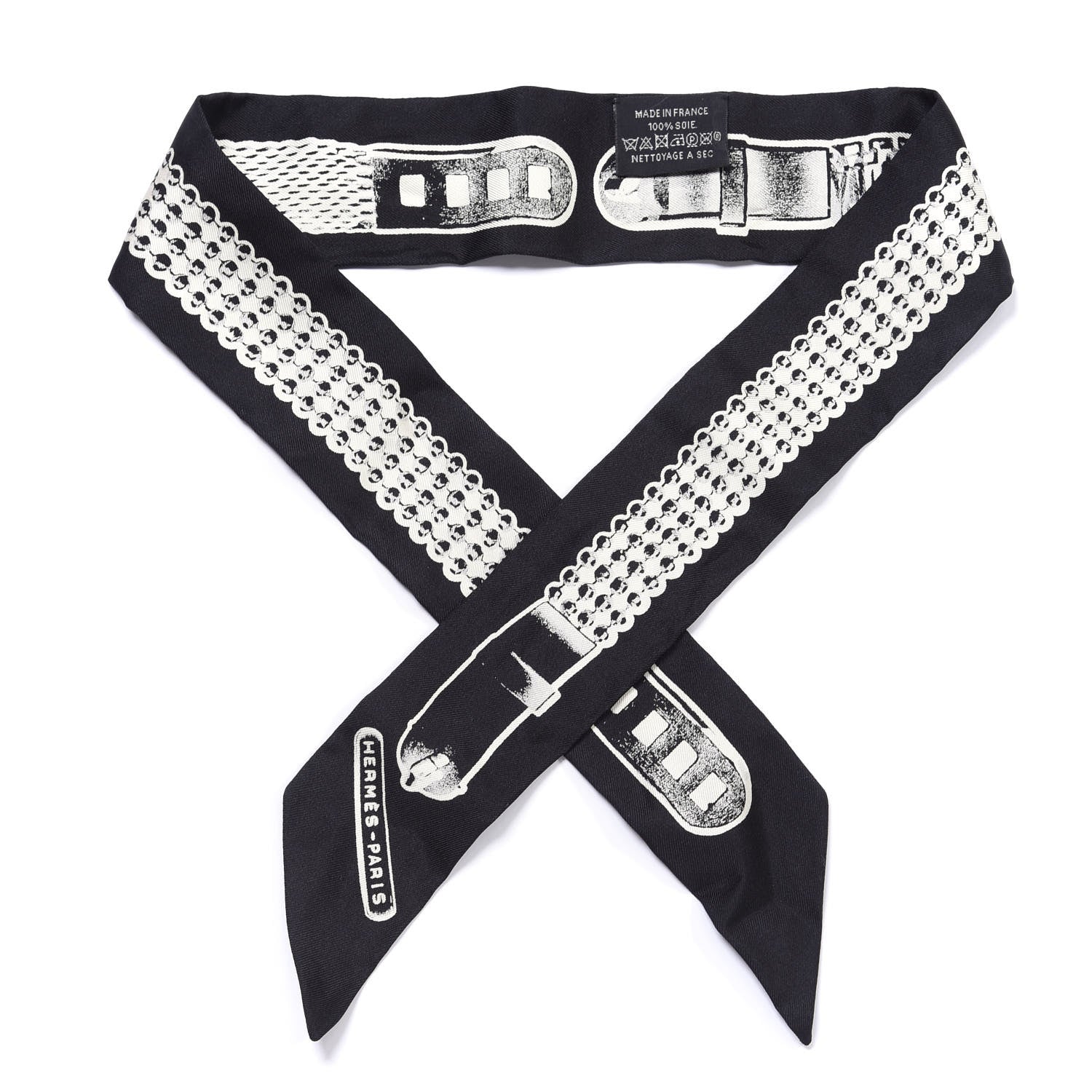 Hermes Silk Le Tresor De Medor Twilly Black White 1 of 4