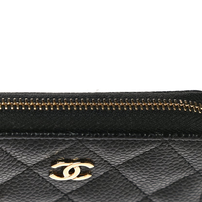 Chanel Caviar Quilted Zip Coin Purse Black 7 of 13