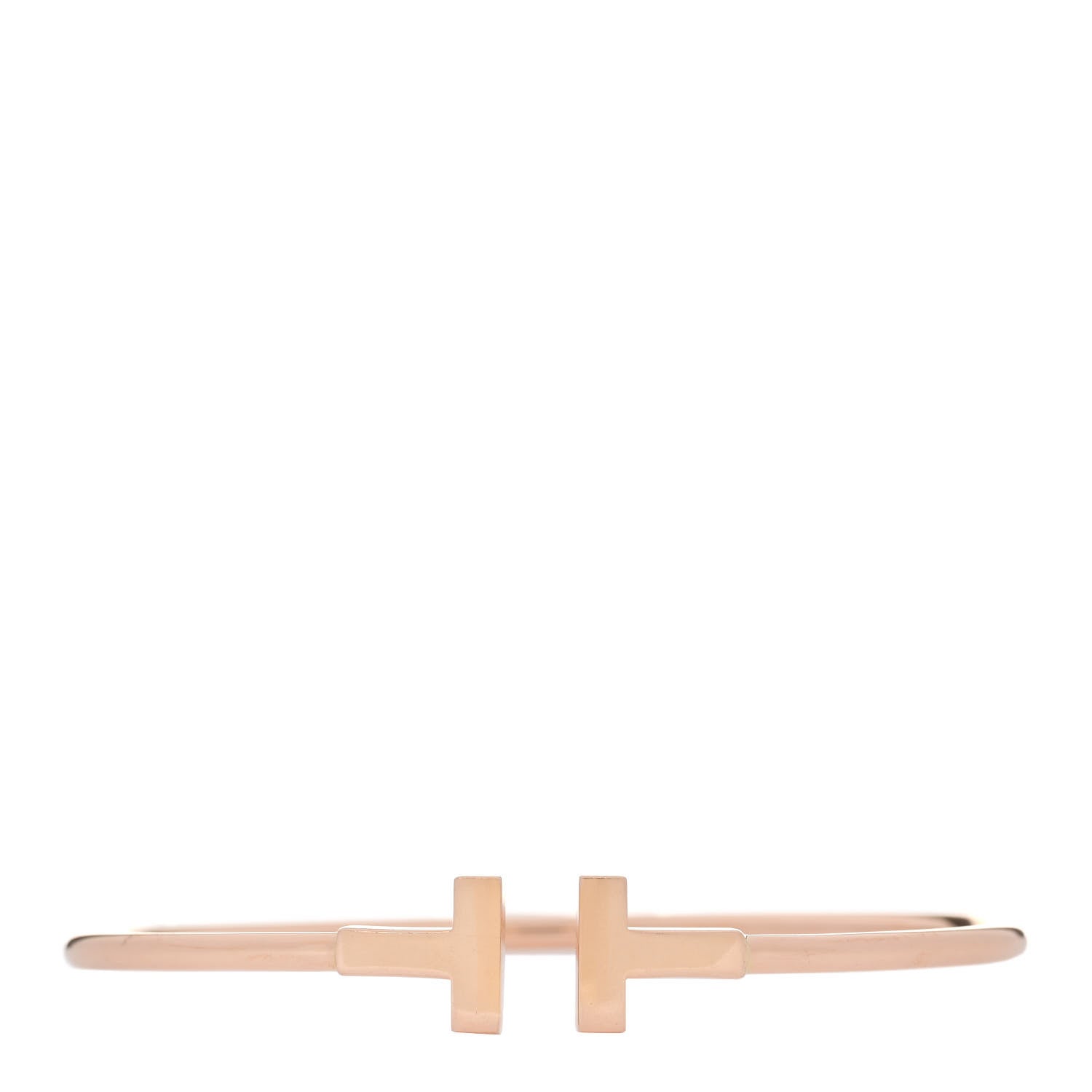 Tiffany 18K Rose Gold T Wire Bracelet 1 of 3
