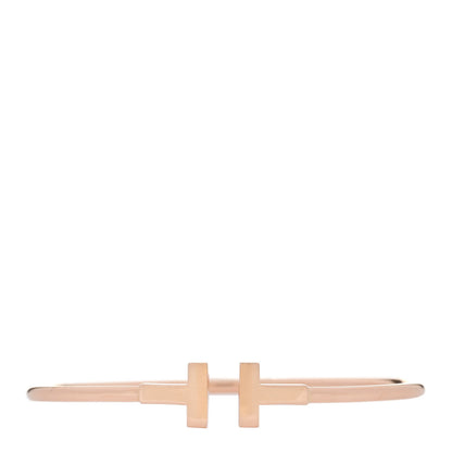 Tiffany 18K Rose Gold T Wire Bracelet 1 of 3