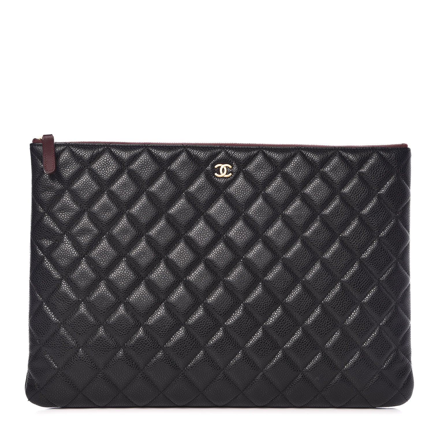 Chanel Caviar Quilted Large Cosmetic Case Black 1 of 11
