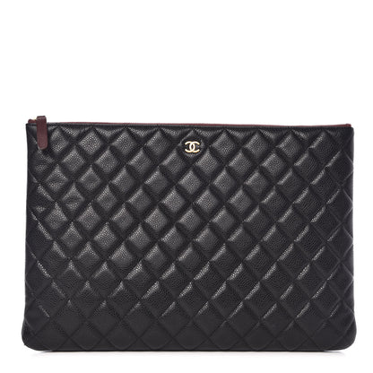 Chanel Caviar Quilted Large Cosmetic Case Black 1 of 11