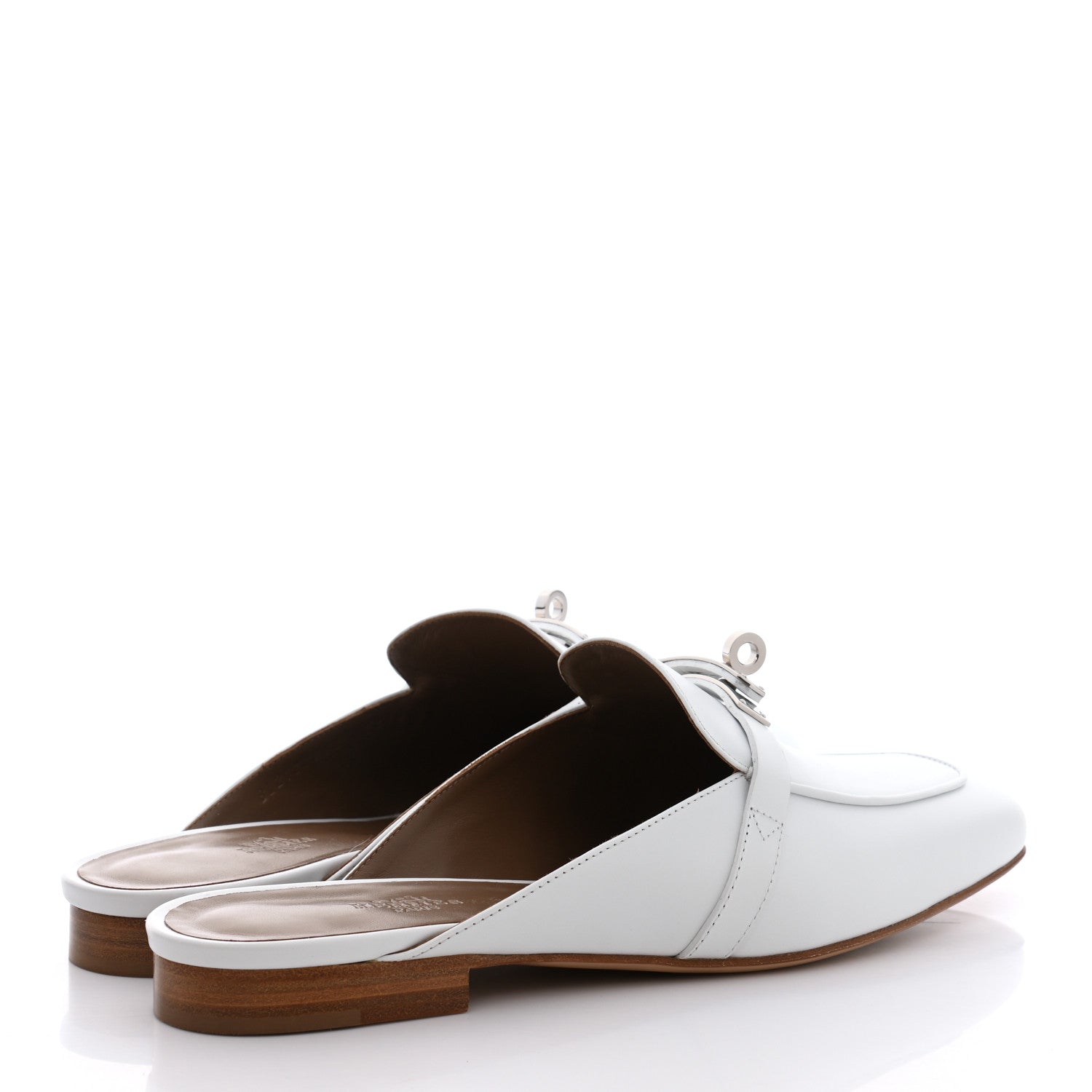 Hermes Calfskin Oz Mules 40 White 4 of 9