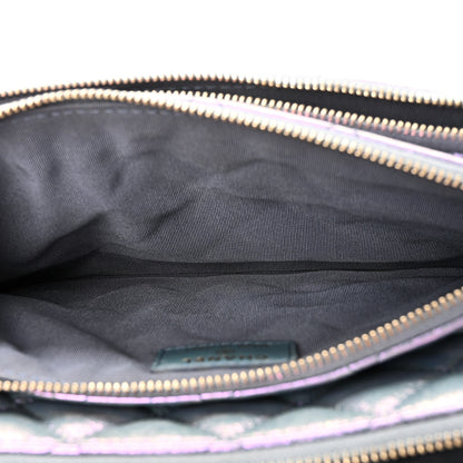 Chanel Iridescent Crumpled Calfskin Trio Cosmetic Case Purple 6 of 13
