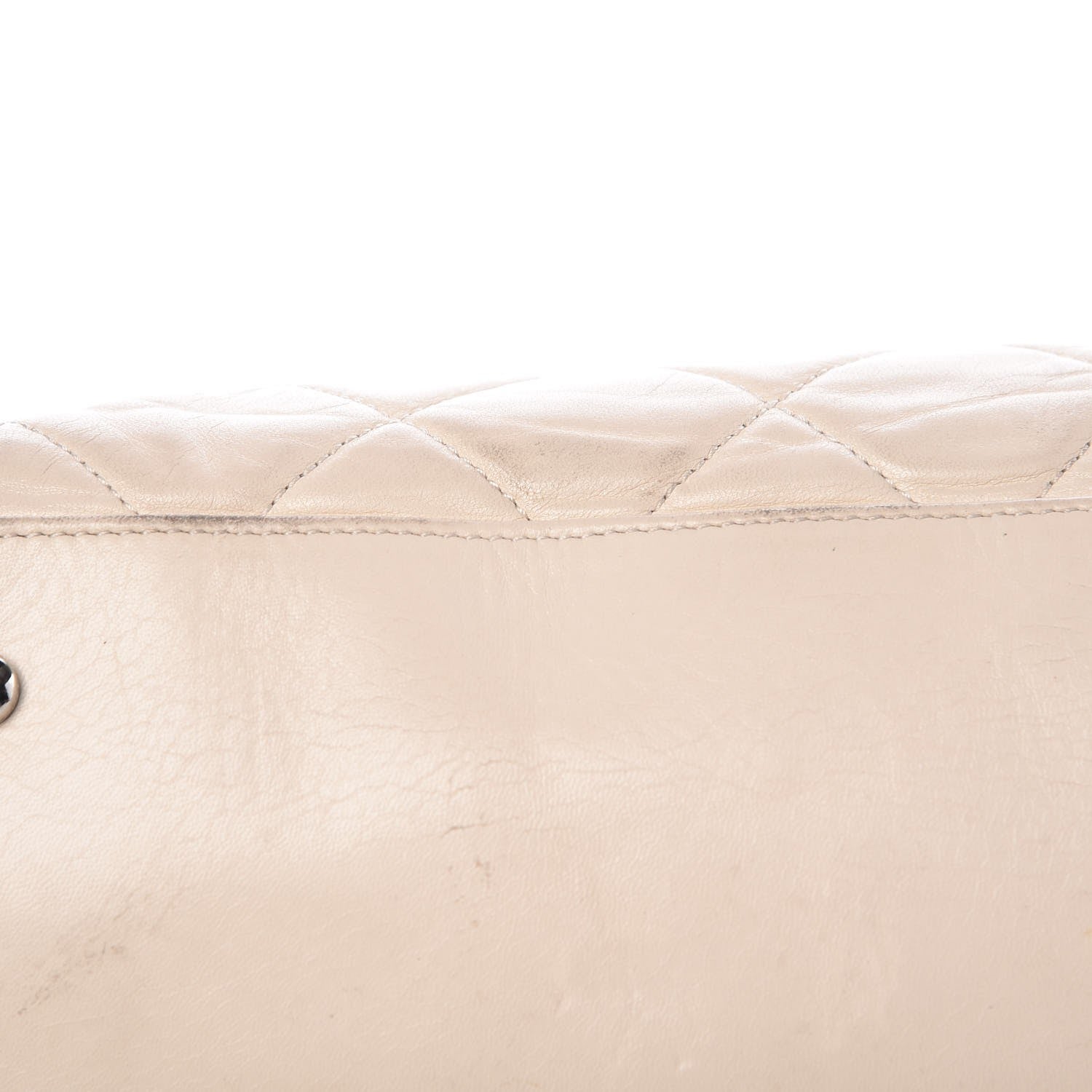 Chanel Lambskin Quilted East West Tote Beige 12 of 20