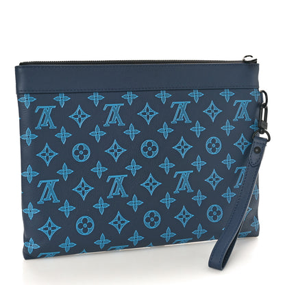 Louis Vuitton Monogram Shadow Pochette To-Go Navy River Blue 3 of 9