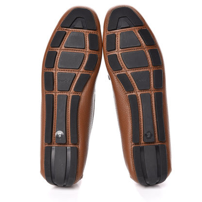 Gucci Cellarius Soft Interlocking G Womens Driver Loafers 37 Brown 5 of 9