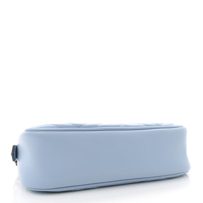 Gucci Calfskin Matelasse Small GG Marmont Chain Shoulder Bag Porcelain Light Blue 4 of 15