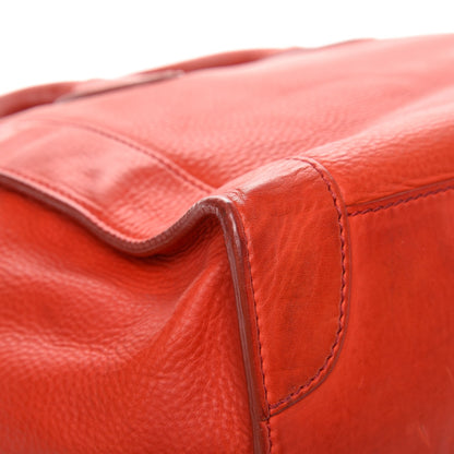 Celine Drummed Calfskin Mini Luggage Vermillion 12 of 15